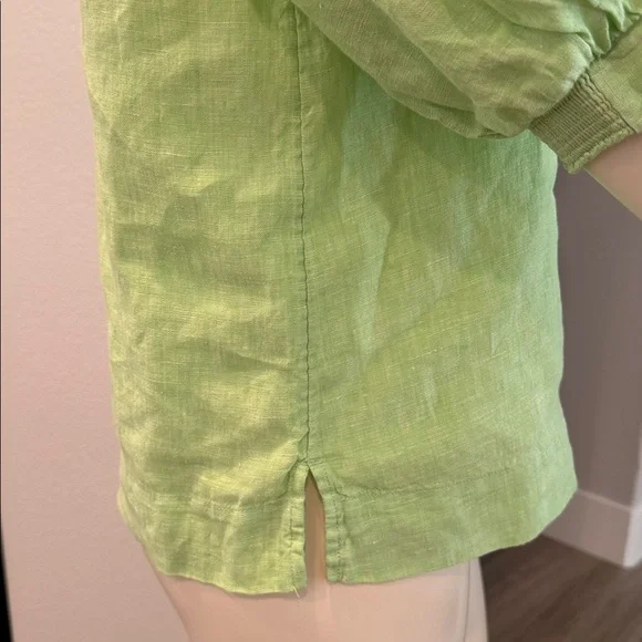 Lilly Pulitzer Light Green Mialeigh Linen Top - Jade Lime X - Picture 5 of 10